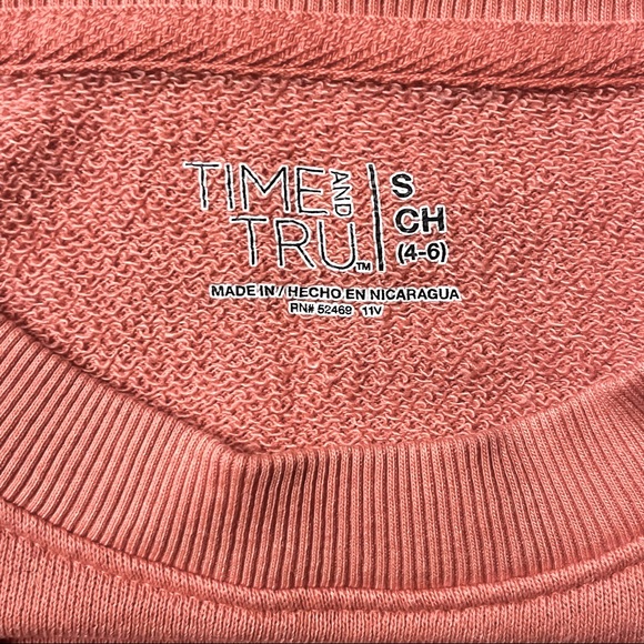 Time and Tru Pink Long Sleeve Tunic - Picture 3 of 4